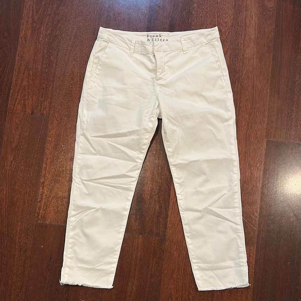 Frank & Eileen Cream Ankle Cropped Pants